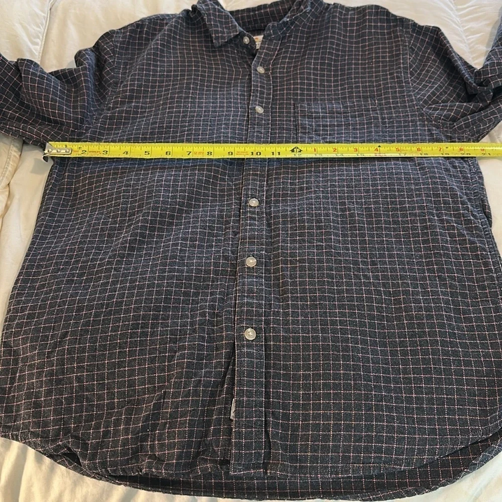 Marine Layer Men's Black Checkered Button Down Shirt Size Small 100% cotton